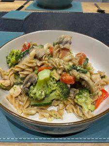 Prawn broccoli pasta
